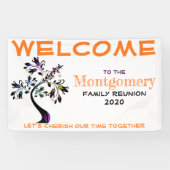 Welcome Family Wiedersehen Personalisierte Farbbau Banner (Horizontal)