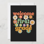 WELCOME FIRST GRADE FIRST DAY OF SCHOOL BACK EINLADUNG (Vorderseite)