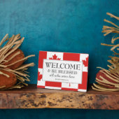 WELCOME Flag KANADA Fotoplatte (Seite)