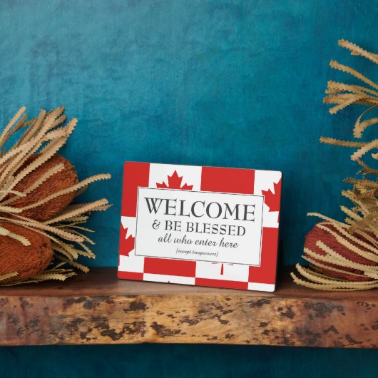 WELCOME Flag KANADA Fotoplatte (Seite)