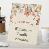 Welcome Floral Elegant Family Wiedersehen Sockelschild (In Situ)