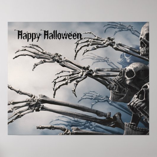 Welcome Foolish Mortals Zombie Skeleton Beängstige Poster (Vorne)