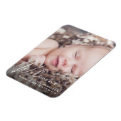 Welcome Foto White Script Geburtserklärung Magnet (Linke Seite)