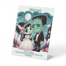 Welcome-Frankenstein und sein Bride-Zeichen