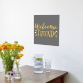 Welcome Friends Gold Foil Foliendrucke (Ablage(Küche))