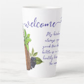 Welcome Friends Herbal Tea Küche Latte Tasse (Vorderseite)