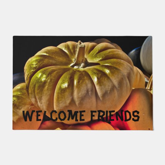 Welcome Friends Pumpkin Fußmatte (Vorderseite)