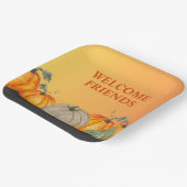 Welcome Friends Pumpkins Herbstfarben Pappteller (Gewinkelt)