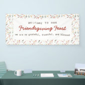 Welcome Friendsgiving Dinner Dankbarkeit Banner (Messe)