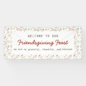 Welcome Friendsgiving Dinner Dankbarkeit Banner (Horizontal)
