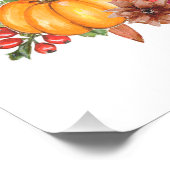 Welcome Friendsgiving Potluck Autumn Celebration Poster (Ecke)