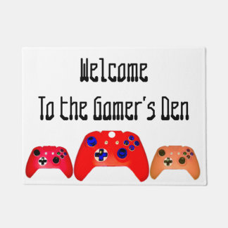 Welcome Gamers Orange Door Mat Fußmatte
