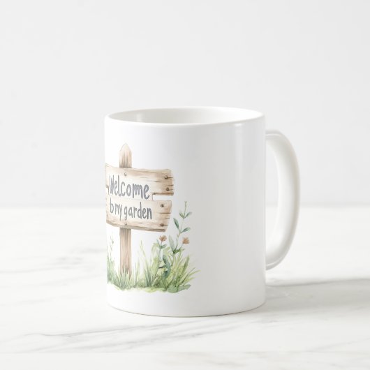 Welcome Garden Kaffeetasse (VorderseiteRechts)