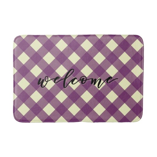 WELCOME GINGHAM BADEMATTE (Vorderseite)