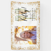 Welcome Gold 50. Geburtstag Foto Banner (Vertikal)