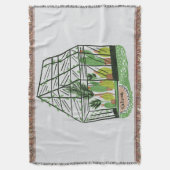 Welcome Green House Botanical Cactus Plants Art Decke (Vorderseite Vertikal)