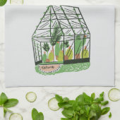 Welcome Green House Botanical Cactus Plants Art Geschirrtuch (Gefaltet)