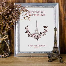 Welcome Guest Board Parisian Inspired Design Poster