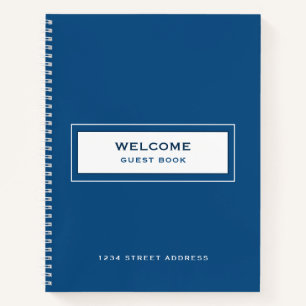 Welcome Guest Book Blue Notizblock