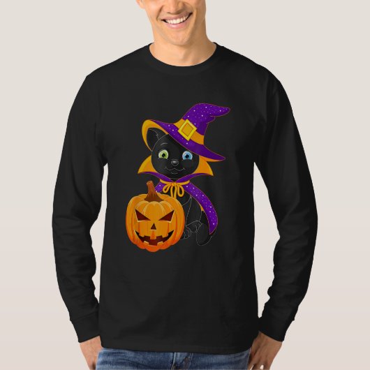 Welcome Happy Hat Cat Halloween 2023 Devil Face Pu T-Shirt (Vorderseite)