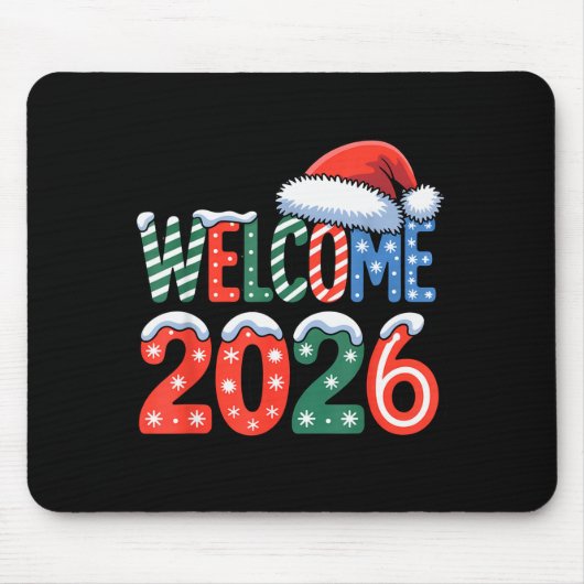 Welcome Happy New Year 2026 New Years Eve Party Su Mousepad (Vorne)