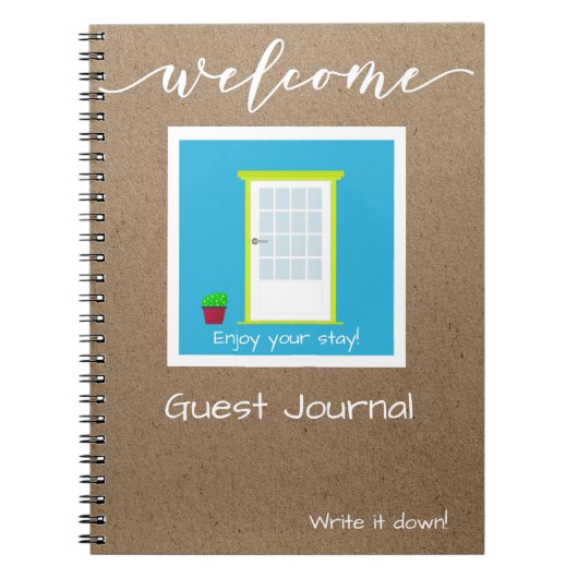 Welcome Holiday Vacation Zuhause Guest Book Journa Notizblock (Vorderseite)