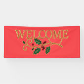 Welcome holly christmas guest banner (Horizontal)