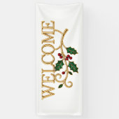 Welcome holly christmas guest banner (Vertikal)