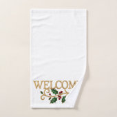 Welcome holly christmas guest bath handtuch (Handtuch)