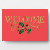 Welcome holly christmas guest fotoplatte (Vorderseite)