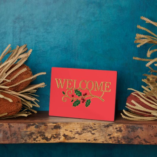 Welcome holly christmas guest  fotoplatte (Seite)