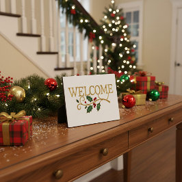 Welcome holly christmas guest  fotoplatte