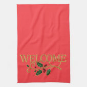 Welcome holly christmas guest geschirrtuch (Vertikal)