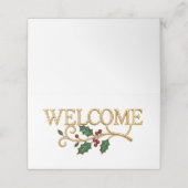 Welcome holly christmas guest  platzkarte (Außenseite Aufgefaltet)