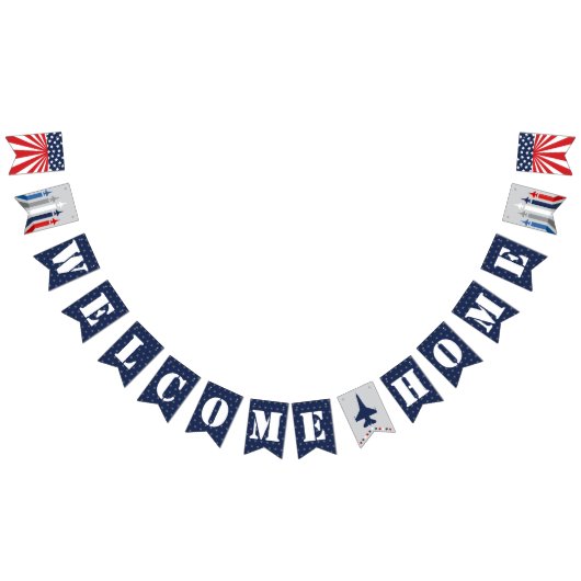 Welcome Home Air Force Military Fighter Jet Banner (Alle)