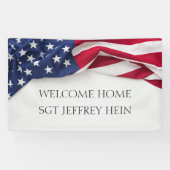 Welcome Home American Flag Military Celebration Banner (Horizontal)