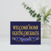 Welcome Home Fighting Checkmates Postkarte (Stehend Vorderseite)