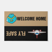 Welcome Home Fly Safe Doormat Fußmatte (Vorderseite)
