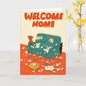 Welcome Home Illustration Karte (Gelbe Blume)