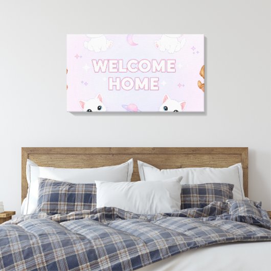 Welcome home leinwanddruck (Insitu (Schlafzimmer))