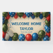 Welcome Home Military Banner – Custom Camo Balloon (Horizontal)