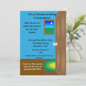 Welcome Home, Open Doors Housewarming Einladung (Stehend Vorderseite)