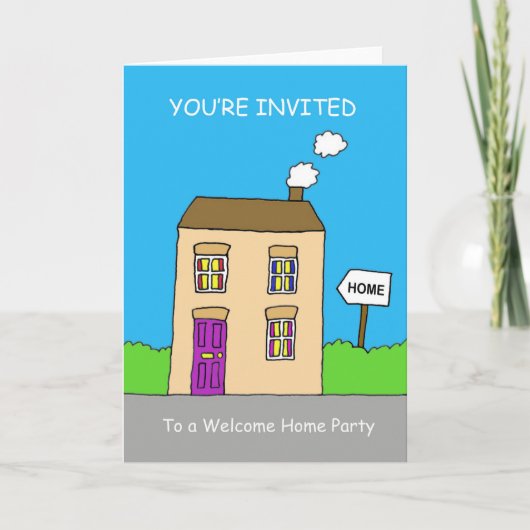 Welcome Home Party Invitation Einladung (Vorderseite)
