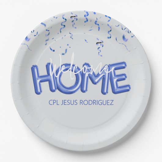 Welcome Home Patriotic Military Hero Party Pappteller (Vorderseite)