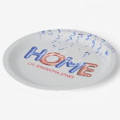 Welcome Home Patriotic Military Hero Party Pappteller (Schrägansicht)