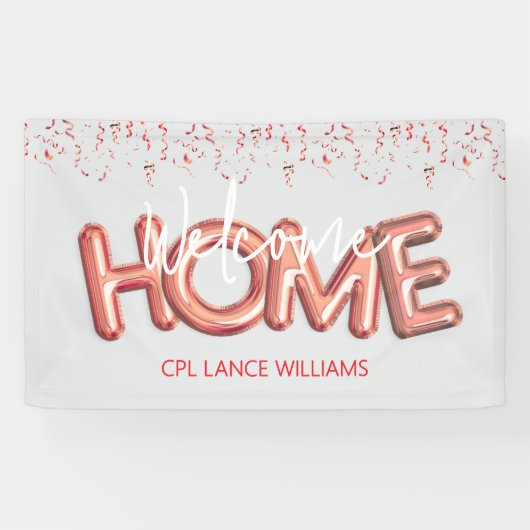 Welcome Home Patriotic Military Hero Party Poster Banner (Horizontal)