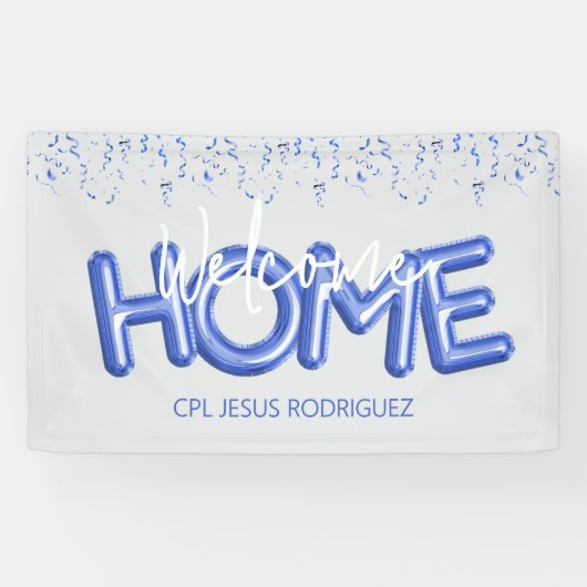 Welcome Home Patriotic Military Hero Party Poster Banner (Horizontal)