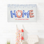 Welcome Home Patriotic Military Hero Party Poster Banner (Insitu)