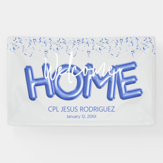 Welcome Home Patriotic Military Hero Party Poster Banner (Horizontal)