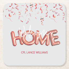Welcome Home Patriotic Military Hero Party Rechteckiger Pappuntersetzer